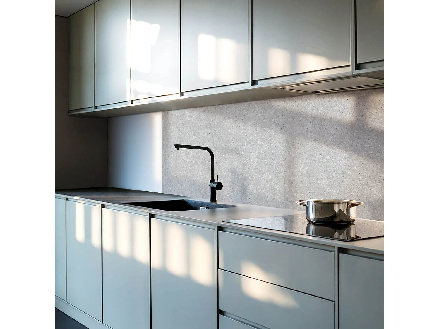 Panneaux muraux autocollants en vinyle imperméable - 4 x 50 x 50 cm - Texture de béton brut