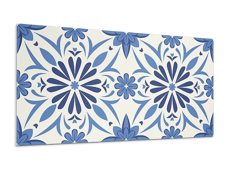 Wandpaneel selbstklebend, Wandverkleidung innen - 100x50 cm - Blumenmuster auf dem Hintergrund