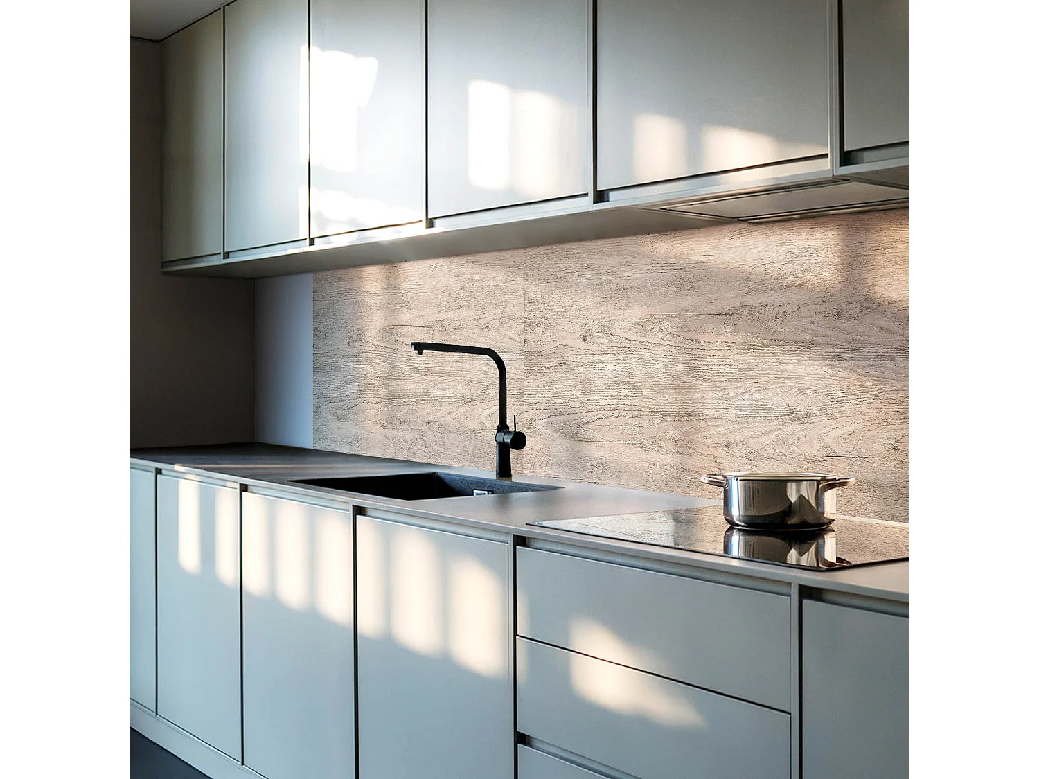 Panneaux muraux autocollants en vinyle imperméable - 100x50 cm - Texture bois naturel