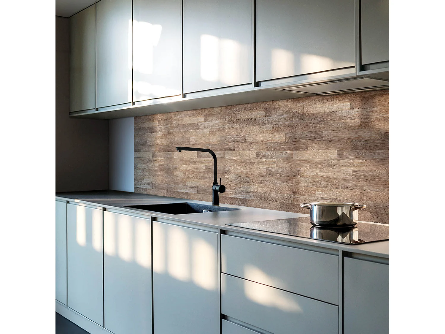 Panneaux muraux autocollants en vinyle imperméable - 100x50 cm - Modèle de plancher