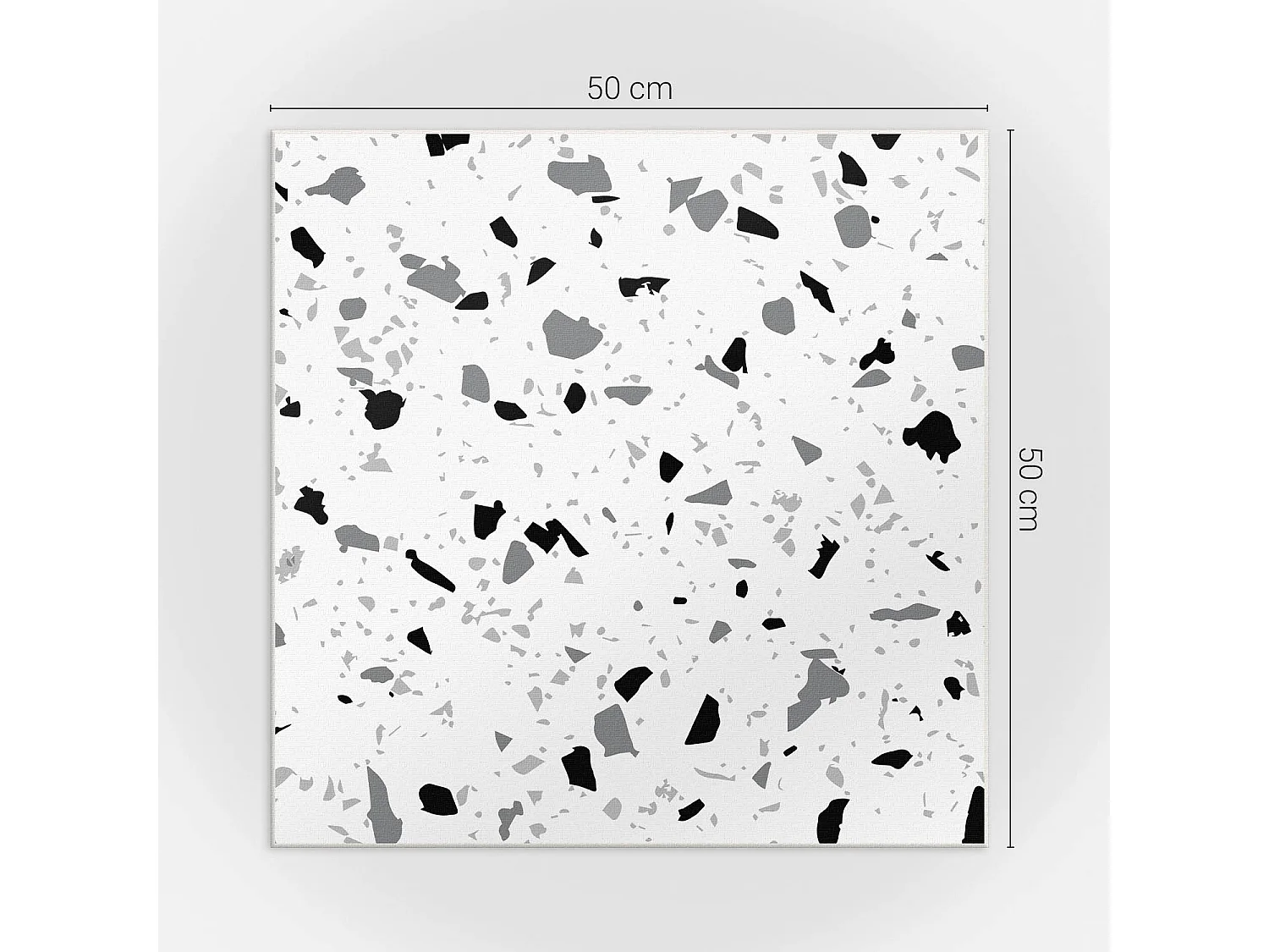 Wandpaneel selbstklebend, Wandverkleidung innen - 4 x 50 x 50 cm - Abstraktes Steinmuster