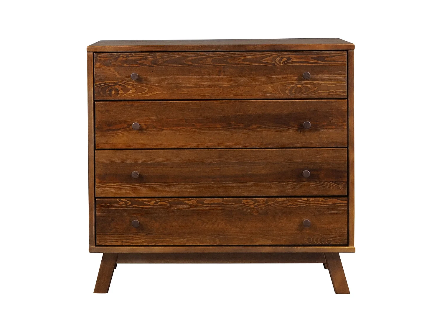 Komoda drewniana 90 cm Oregon, 4 szuflady,  kolor kasztan