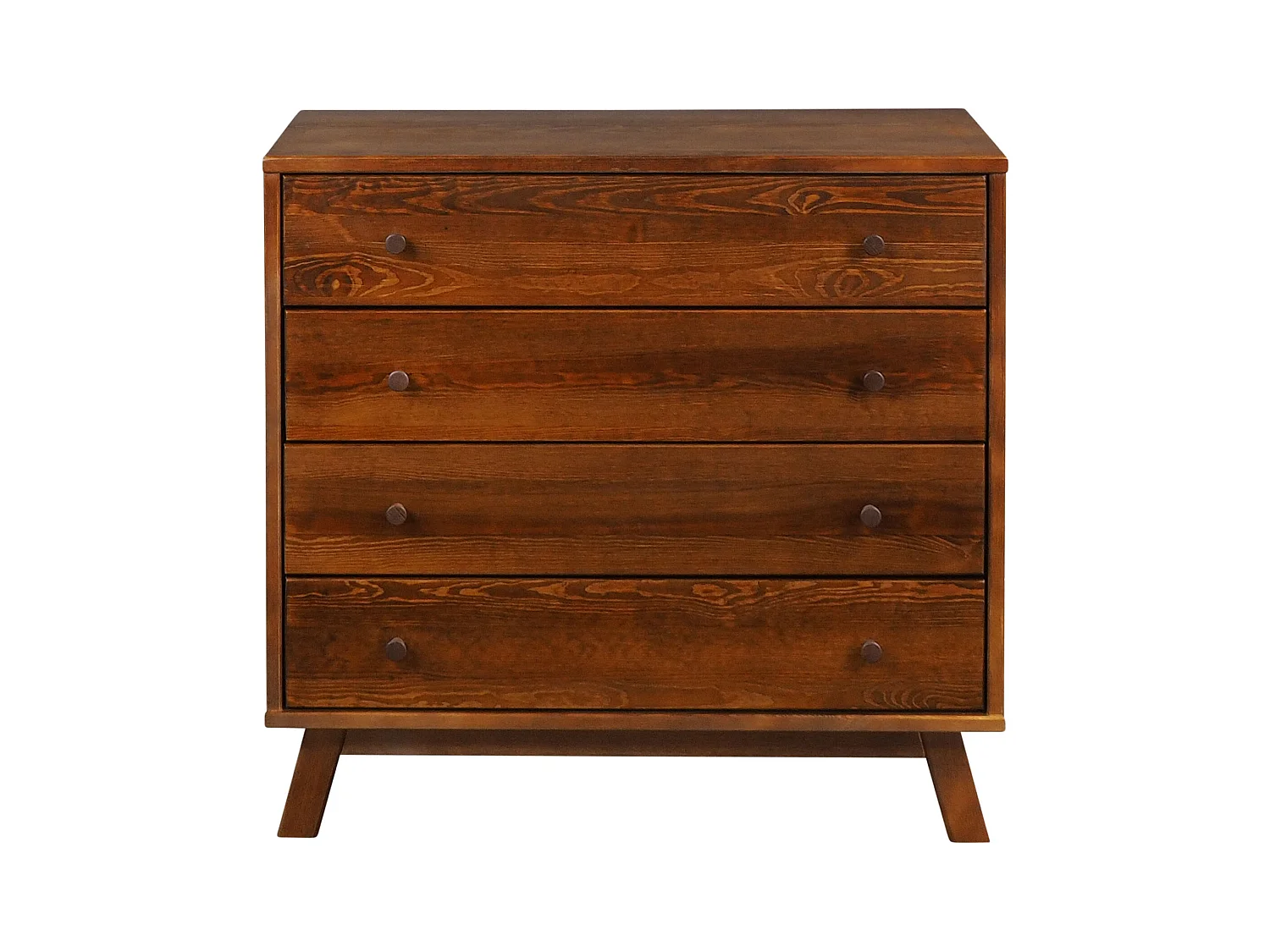 Komoda drewniana 90 cm Oregon, 4 szuflady,  kolor kasztan