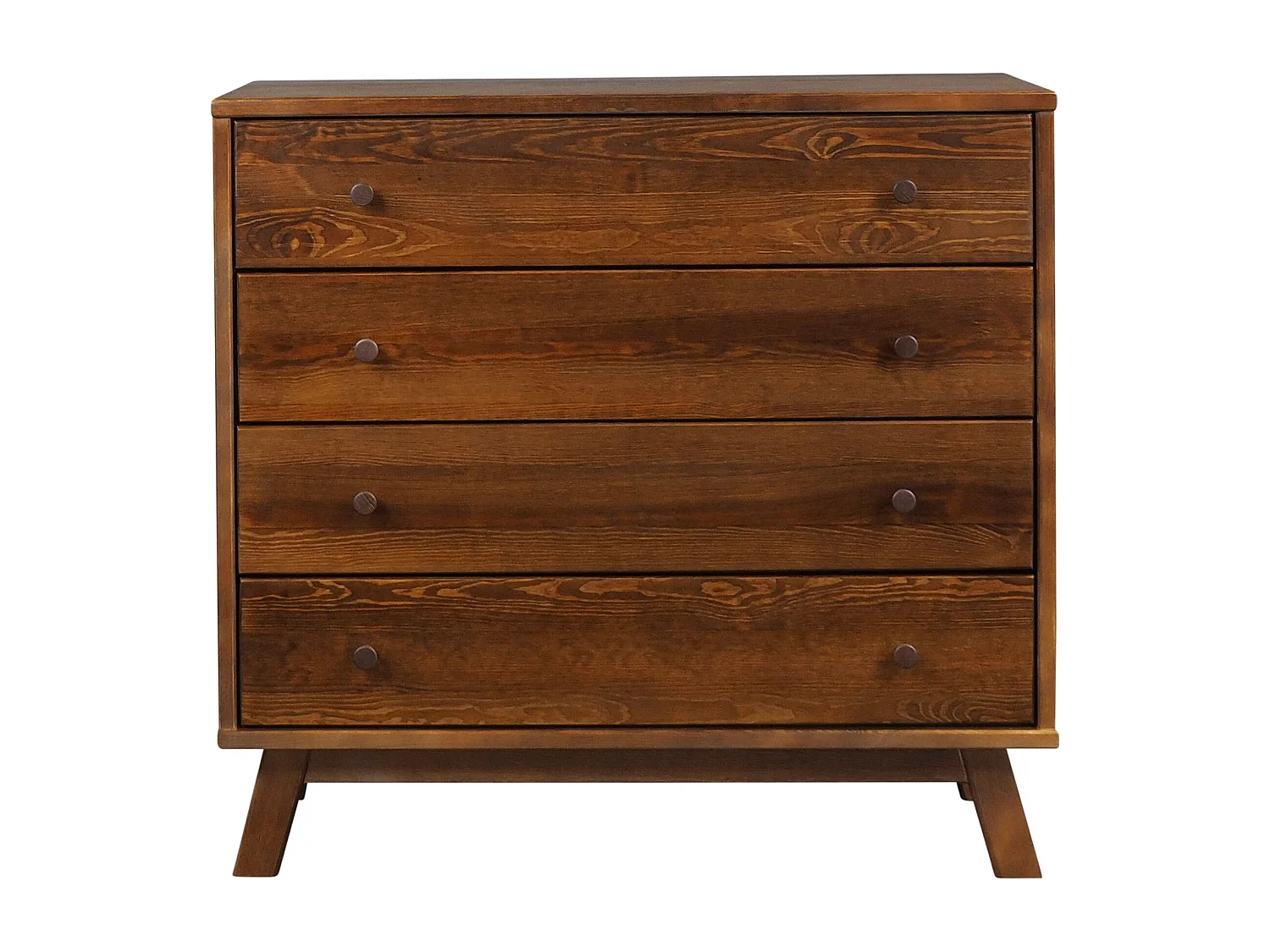 Komoda drewniana 90 cm Oregon, 4 szuflady,  kolor kasztan