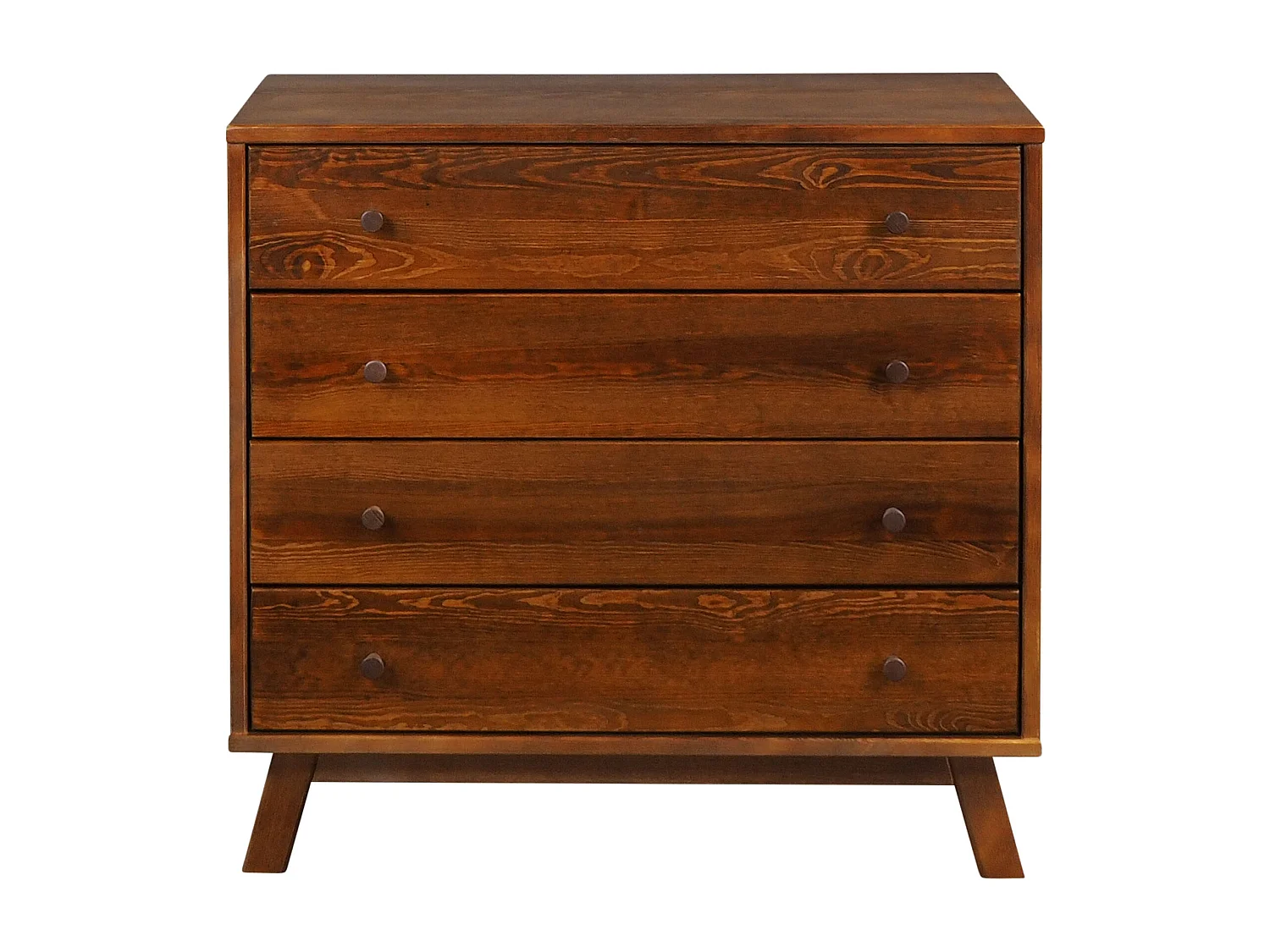 Komoda drewniana 90 cm Oregon, 4 szuflady,  kolor kasztan