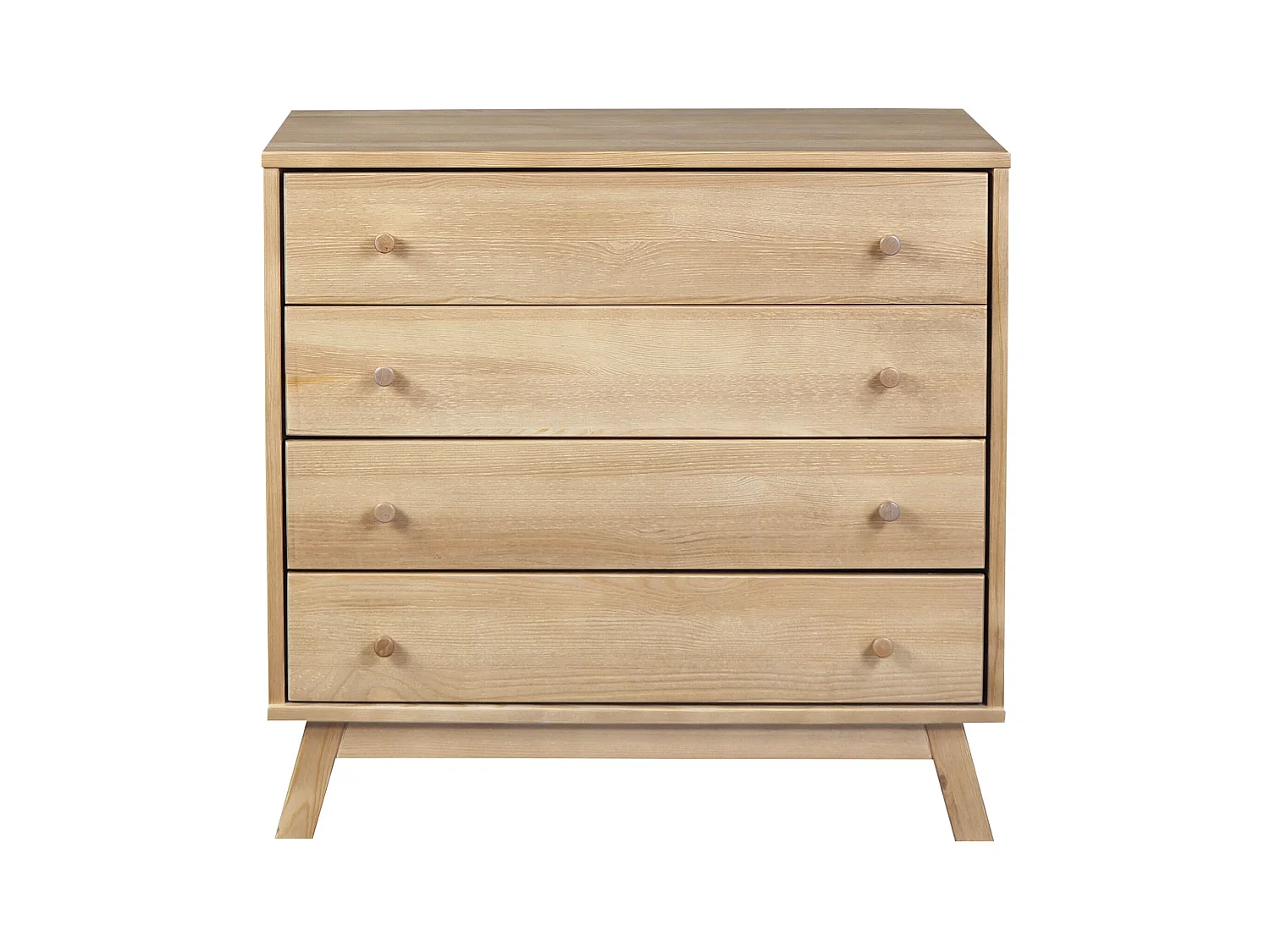 Komoda drewniana 90 cm Oregon, 4 szuflady,  kolor dębowy