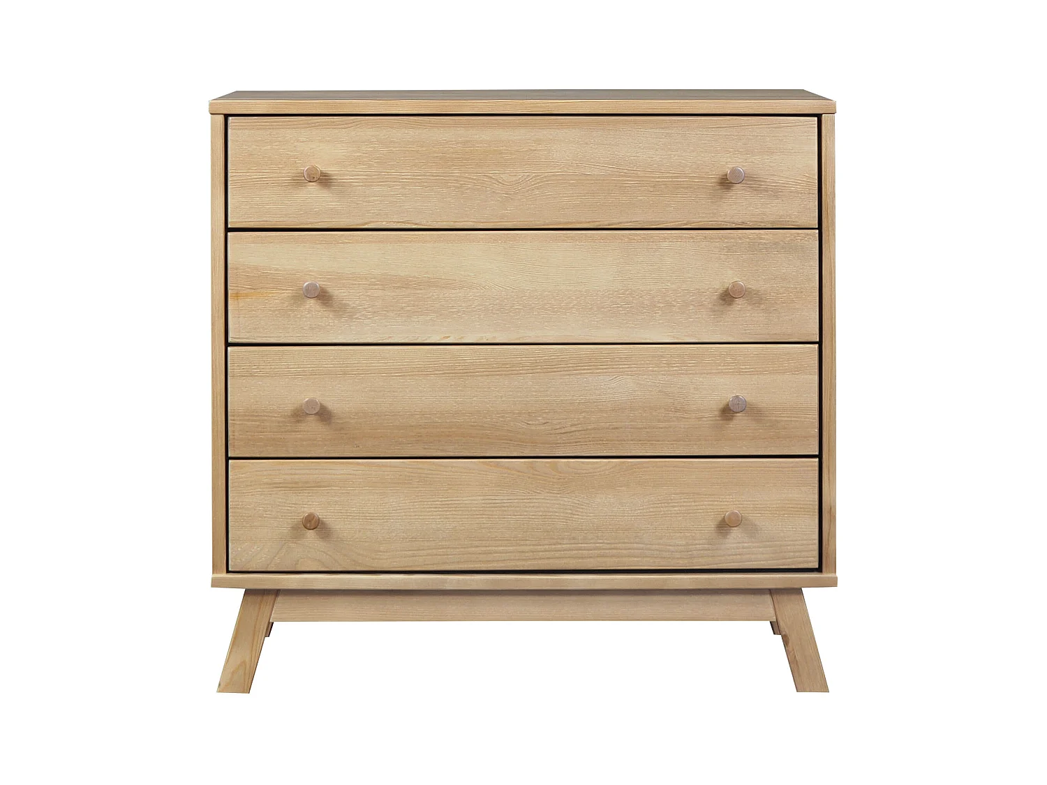Komoda drewniana 90 cm Oregon, 4 szuflady,  kolor dębowy