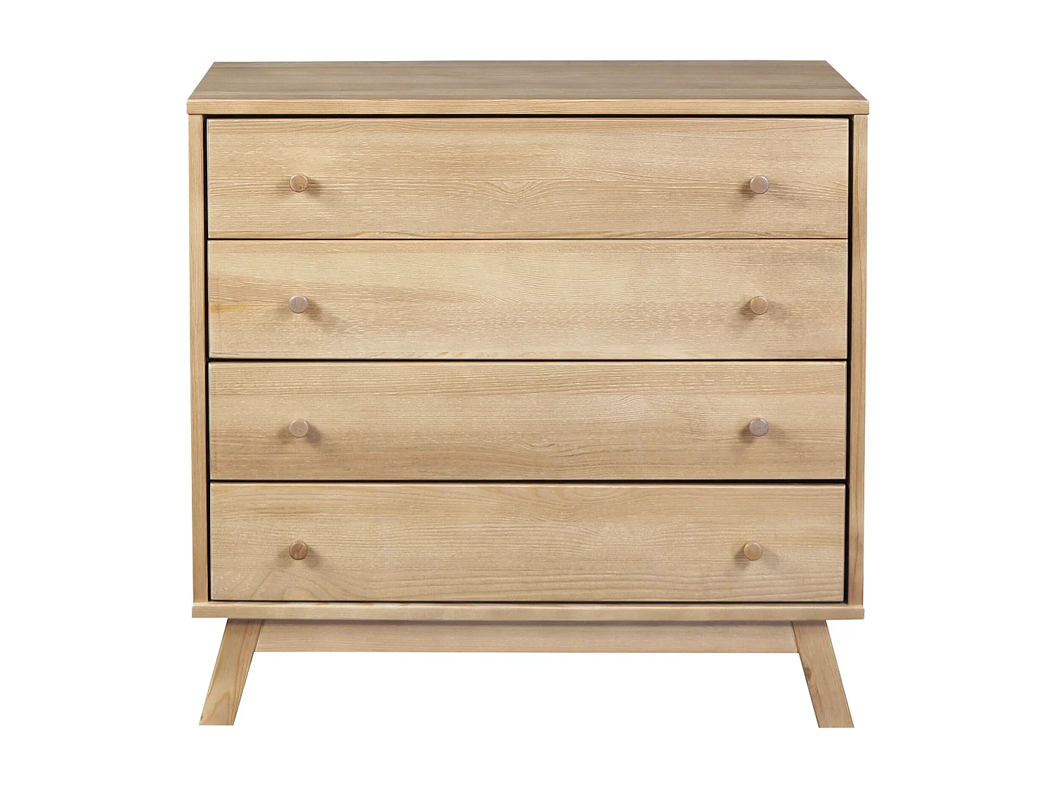 Komoda drewniana 90 cm Oregon, 4 szuflady,  kolor dębowy