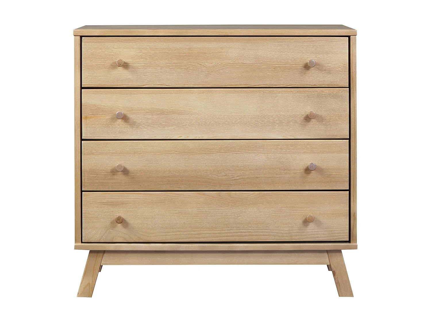 Komoda drewniana 90 cm Oregon, 4 szuflady,  kolor dębowy