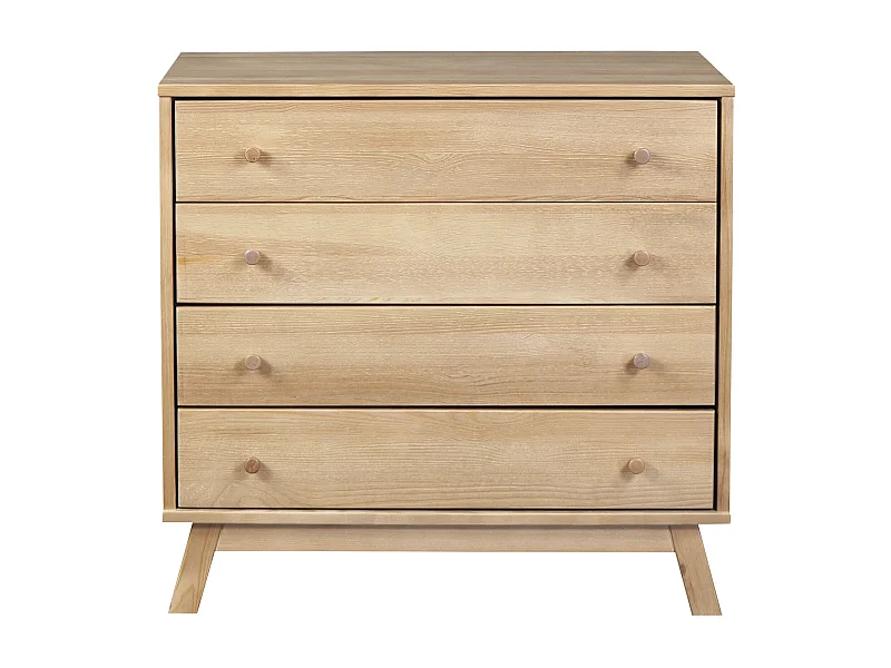 Komoda drewniana 90 cm Oregon, 4 szuflady,  kolor dębowy
