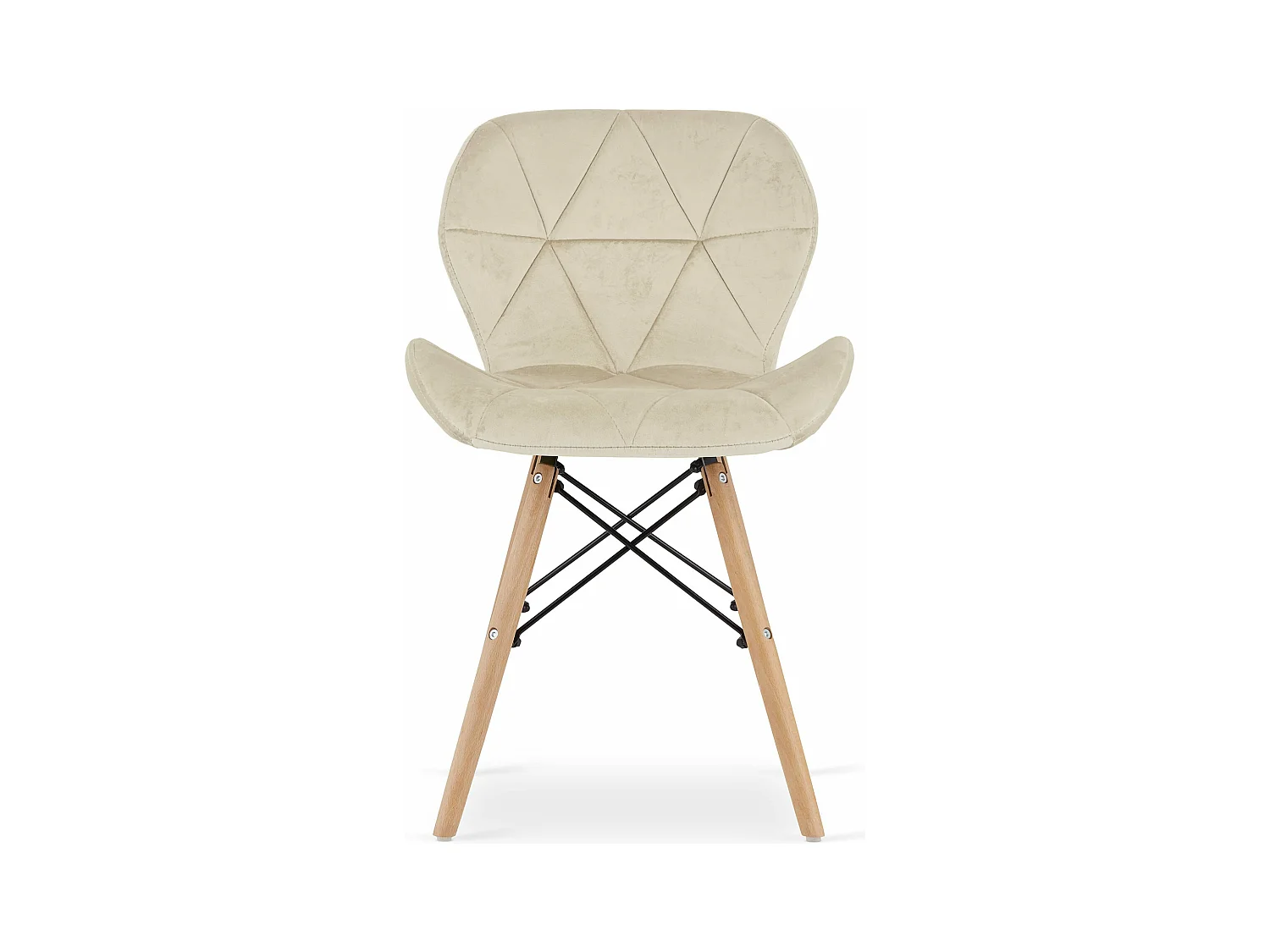 Chaise LAGO en velours beige x 1