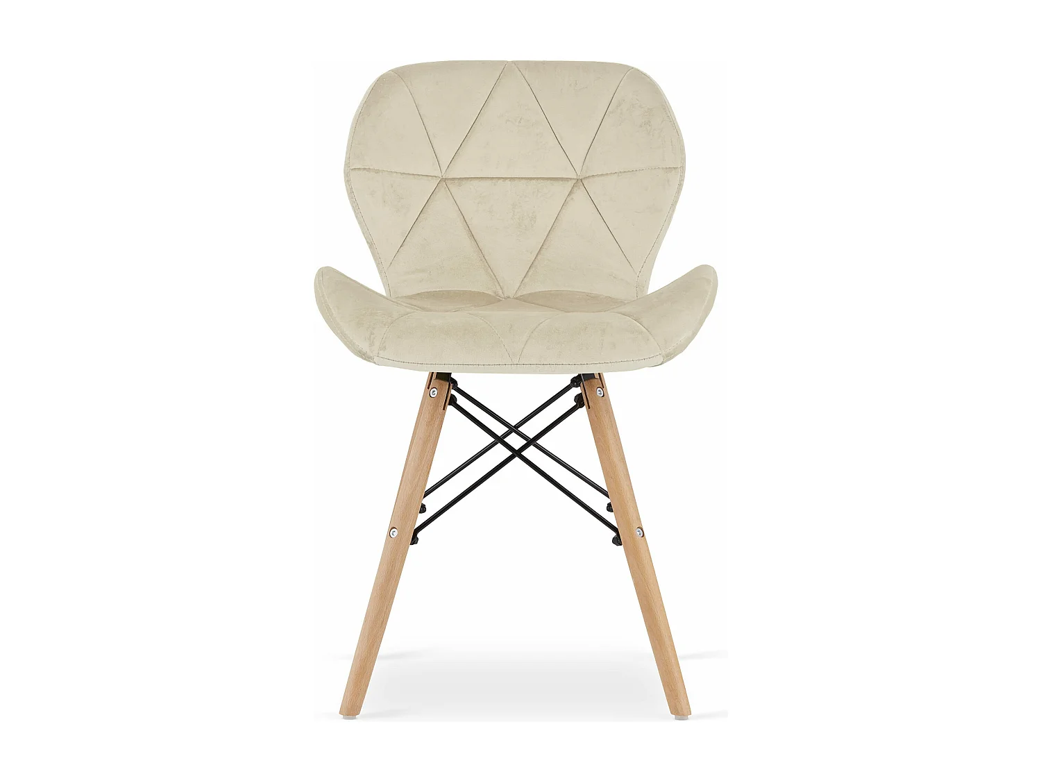 Chaise LAGO en velours beige x 1