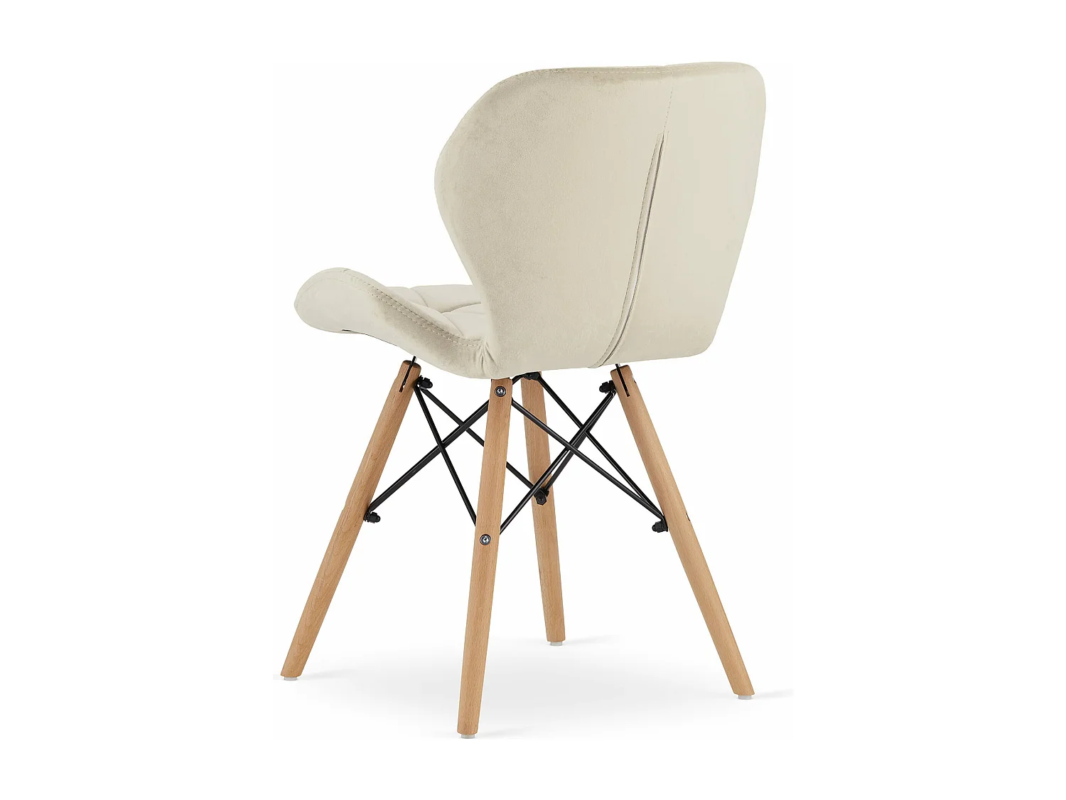 Chaise LAGO en velours beige x 1