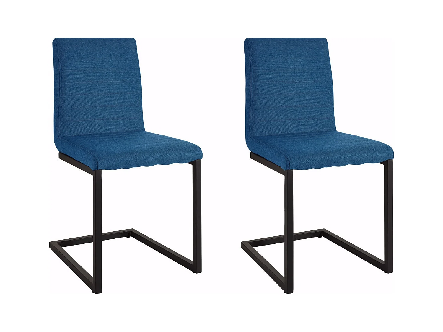 Sabine | Silla de comedor en tejido Petrol, Lote de 2