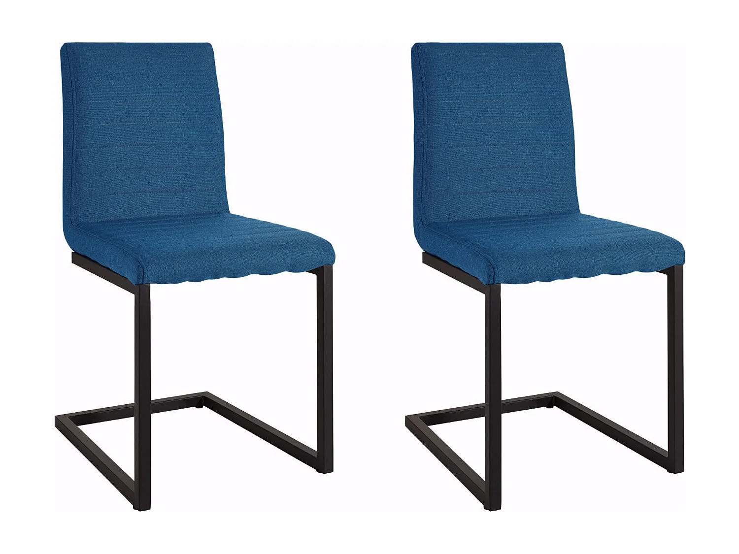 Sabine | Silla de comedor en tejido Petrol, Lote de 2