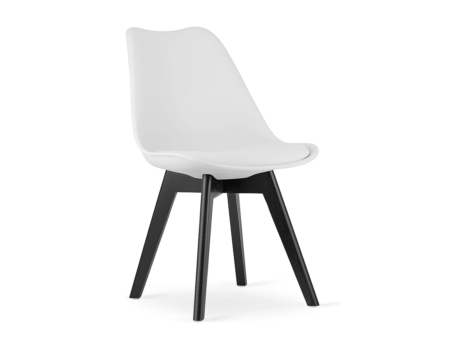 Chaise MARK - pieds blancs / noirs x 1