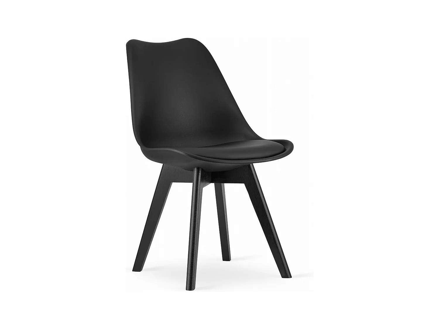 Chaise MARK - noir / pieds noirs x 1