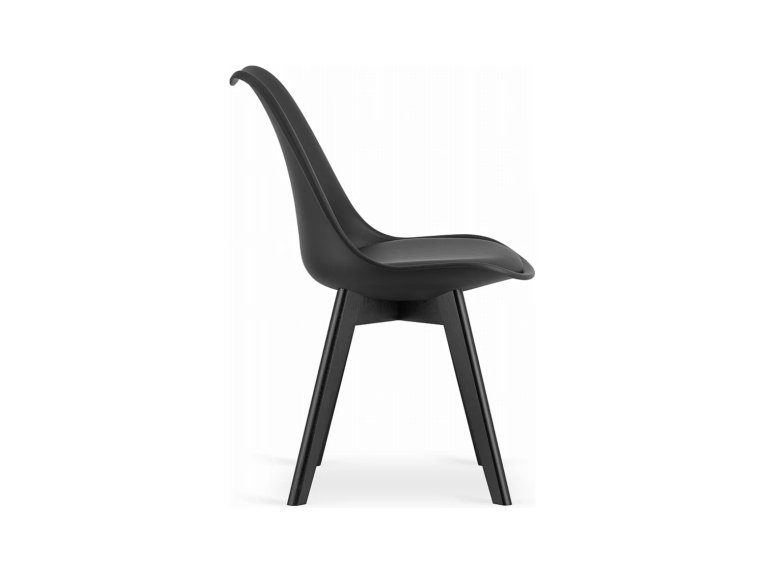 Chaise MARK - noir / pieds noirs x 1