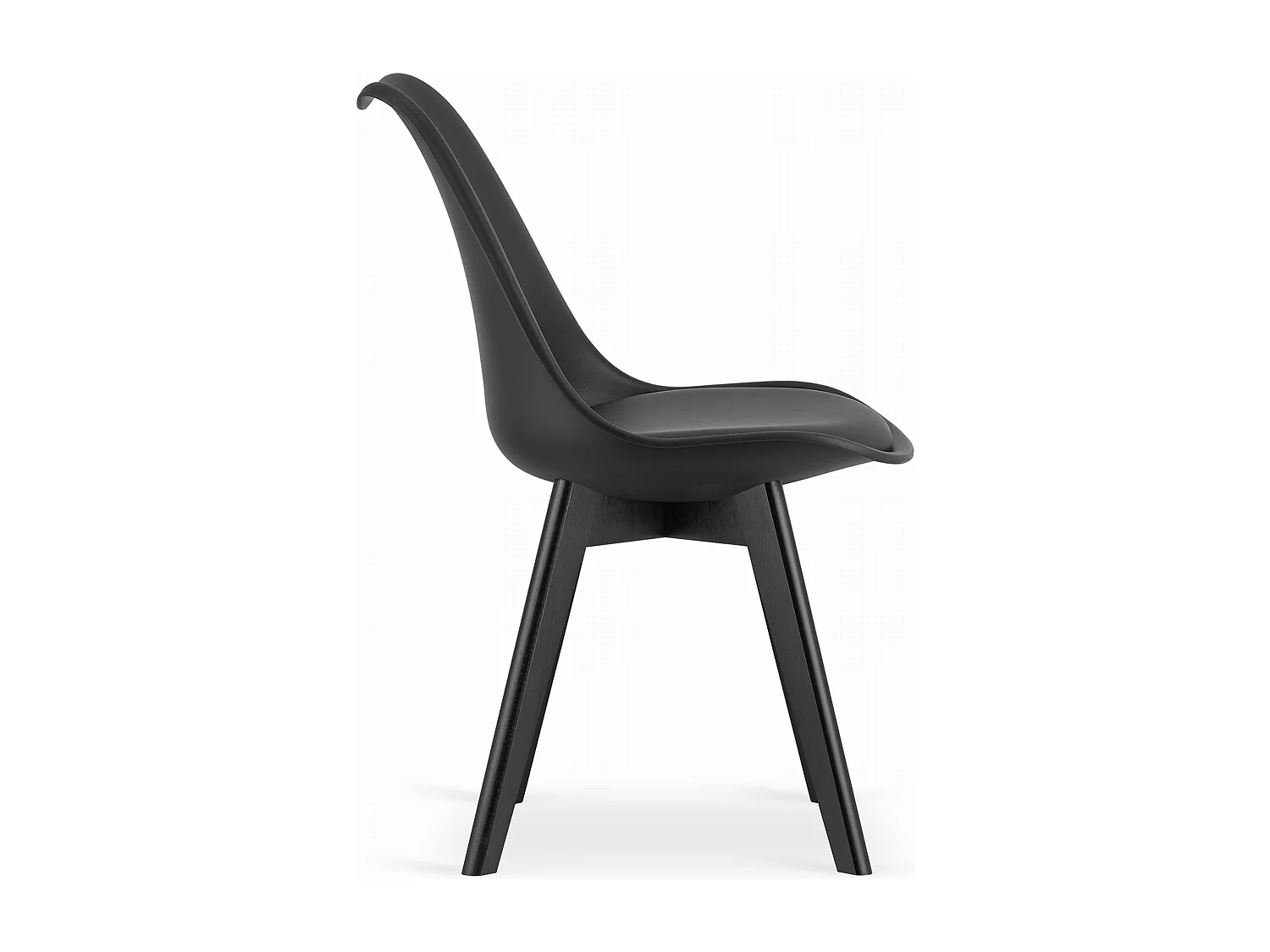 Sedia MARK - nera / gambe nere x 1