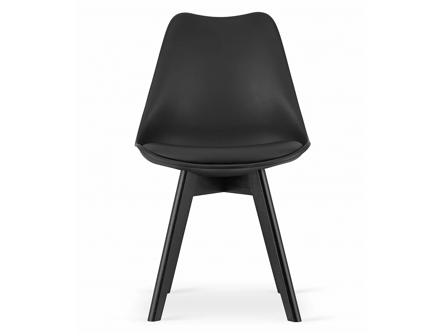 Chaise MARK - noir / pieds noirs x 1