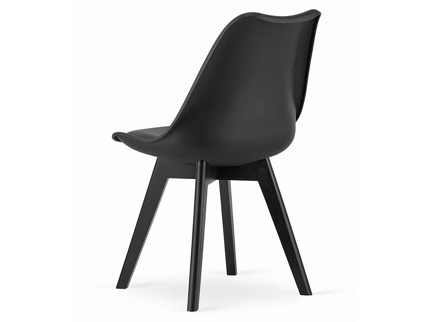 Chaise MARK - noir / pieds noirs x 1
