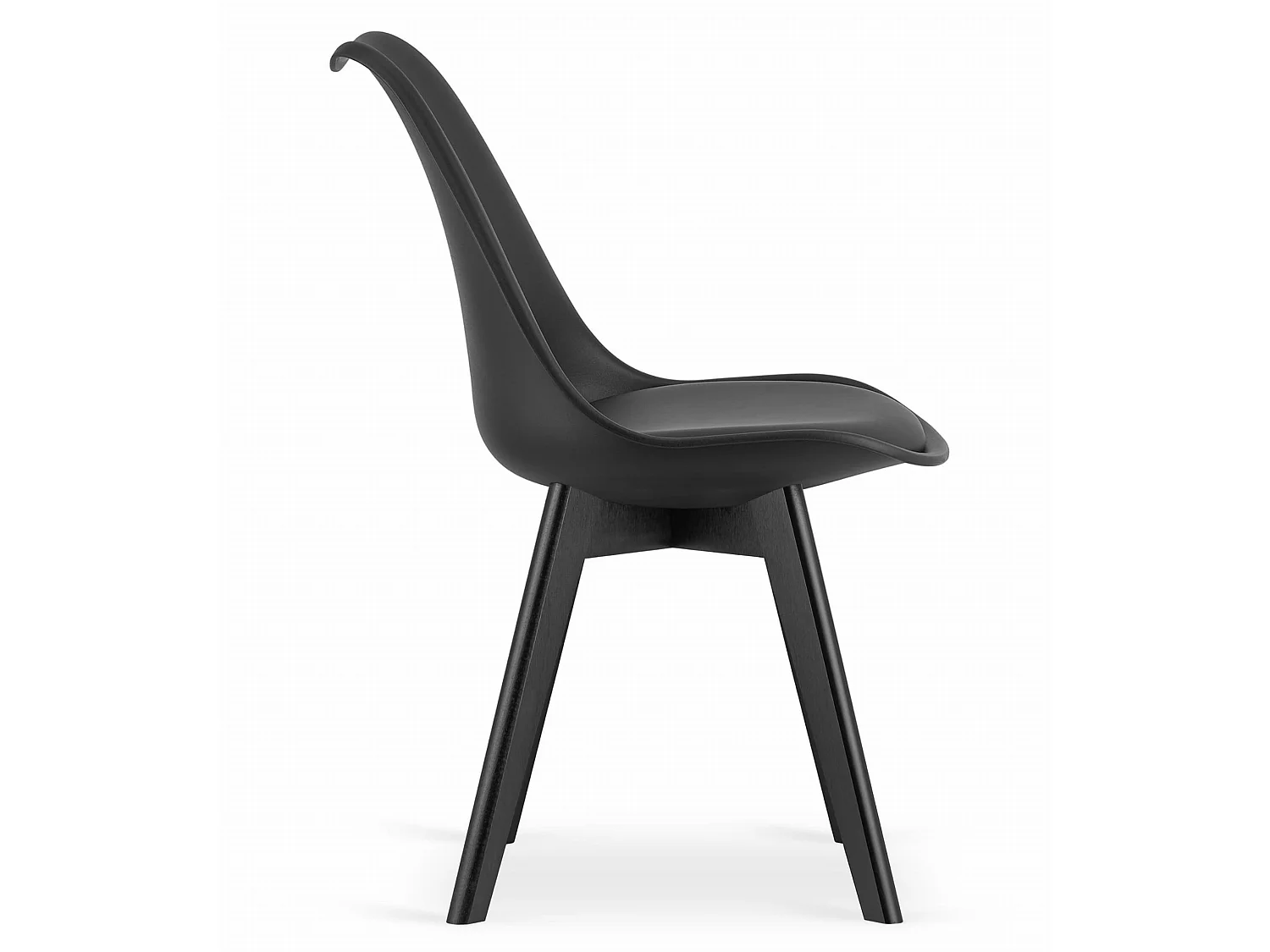 Chaise MARK - noir / pieds noirs x 1
