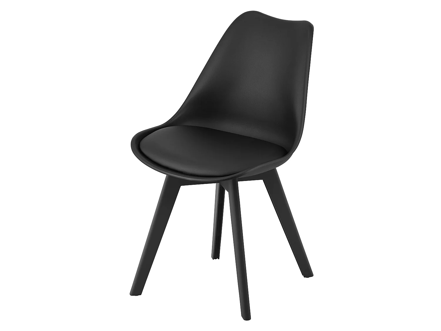 Chaise MARK - noir / pieds noirs x 1