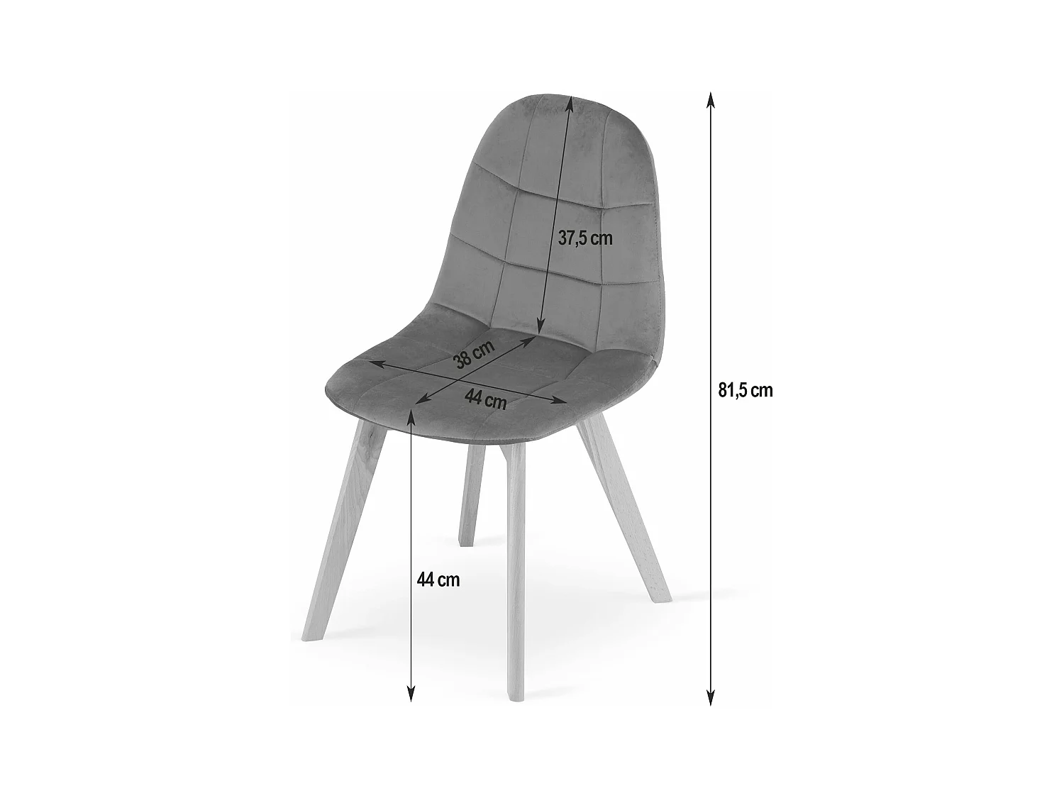 Chaise BORA - velours bleu marine x 1