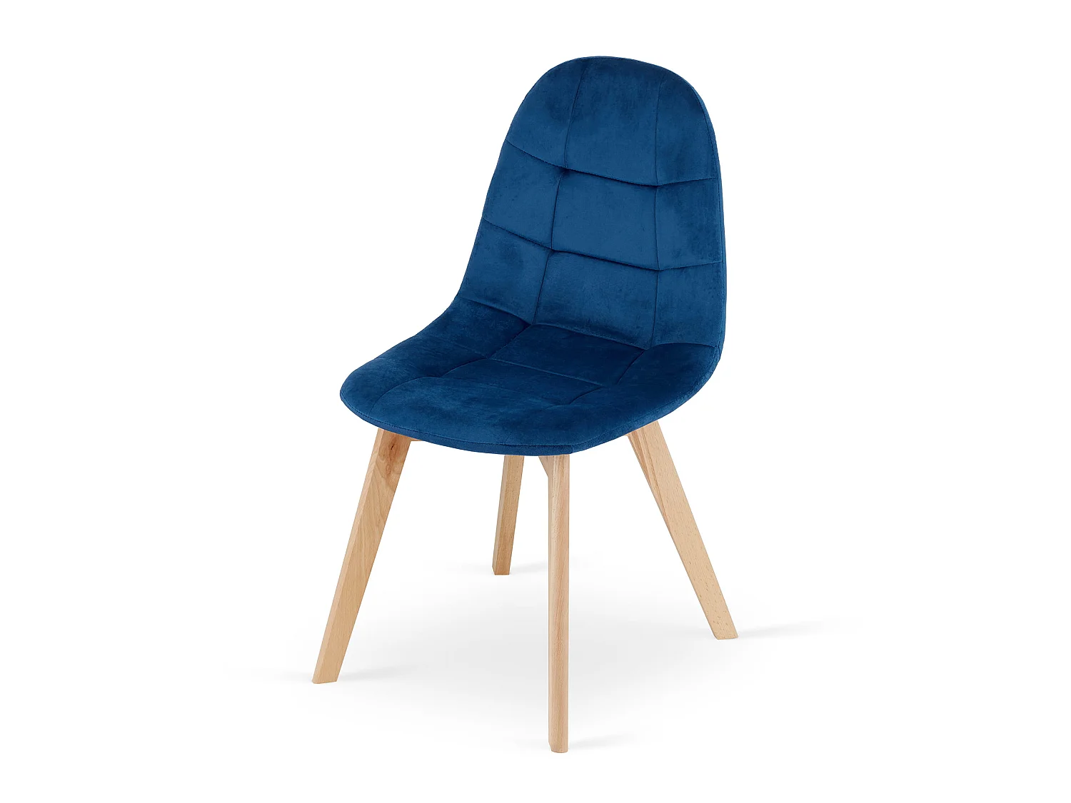 BORA stoel - marineblauw fluweel x 1
