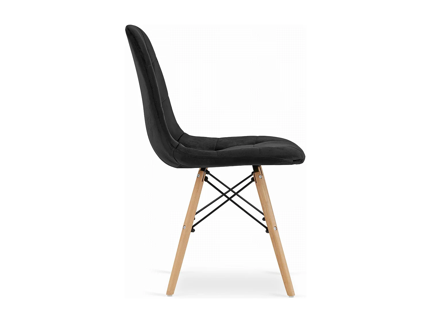 Chaise DUMO - Velours noir x 1