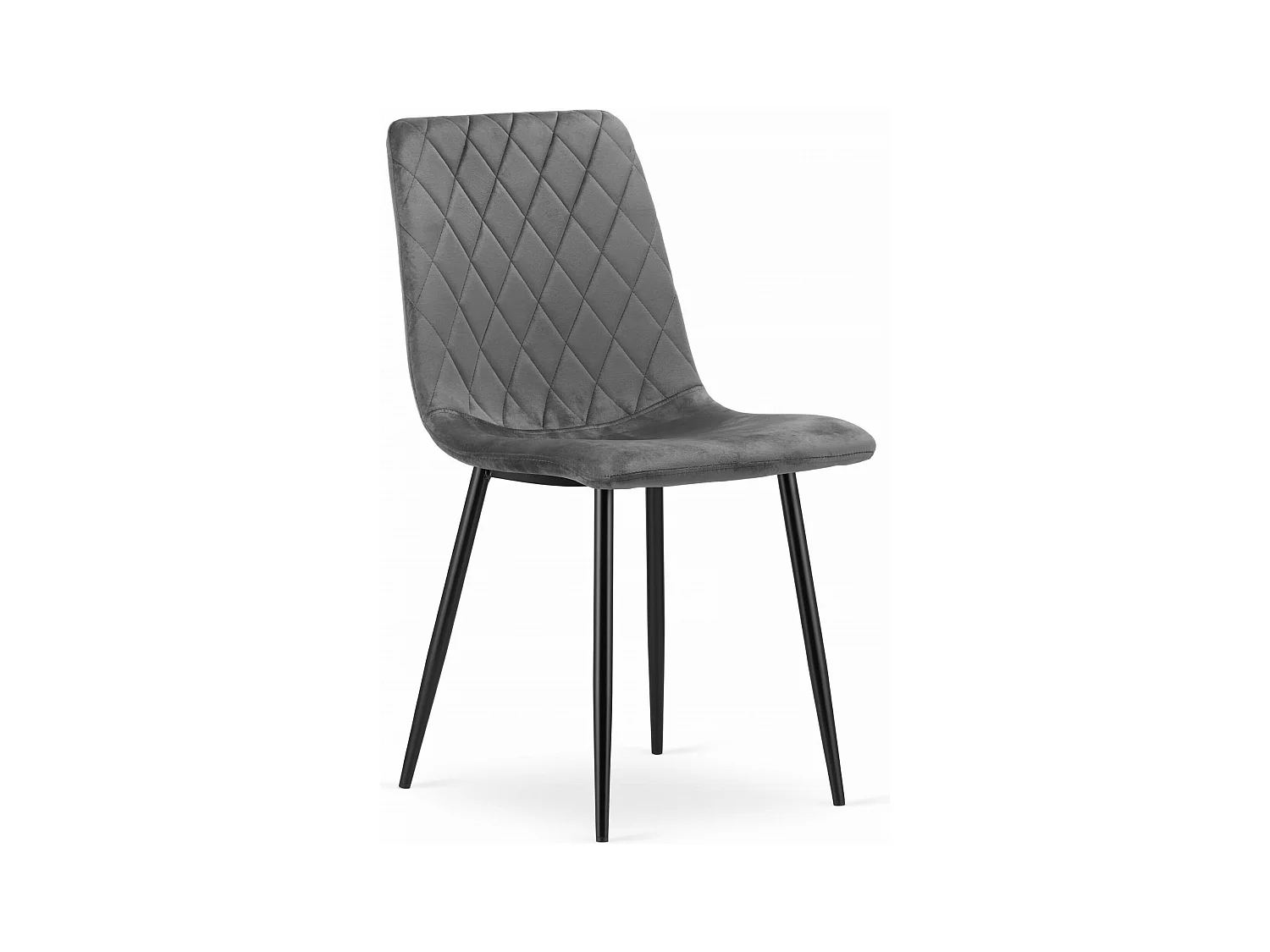 Chaise TURIN - Velours gris foncé x 1