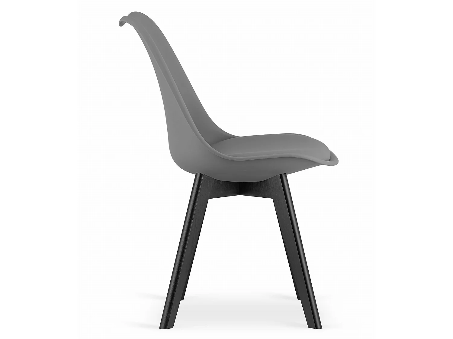 Chaise MARK - graphite / pieds noirs x 1