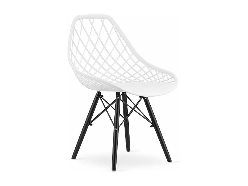Chaise SAKAI - pieds blancs / noirs x 1