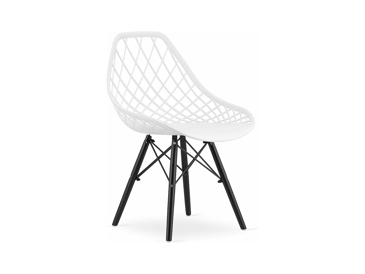 Chaise SAKAI - pieds blancs / noirs x 1