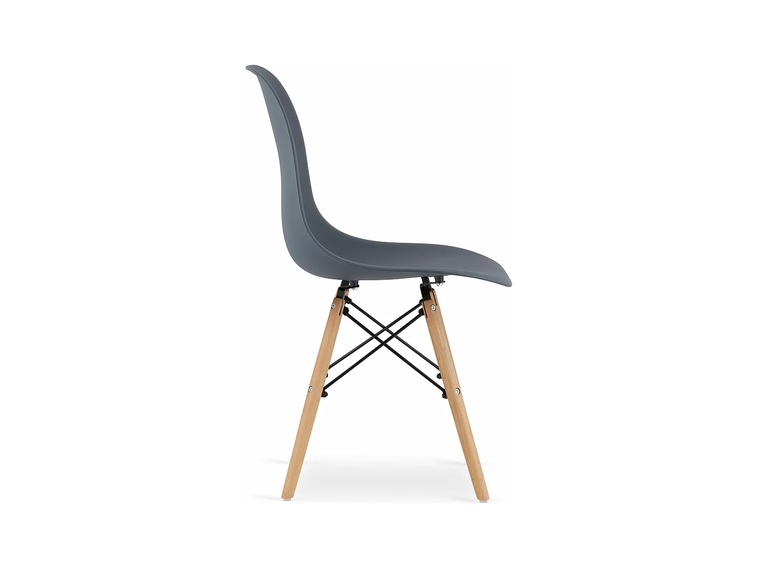 Chaise OSAKA ardoise foncée / pieds naturels x 1