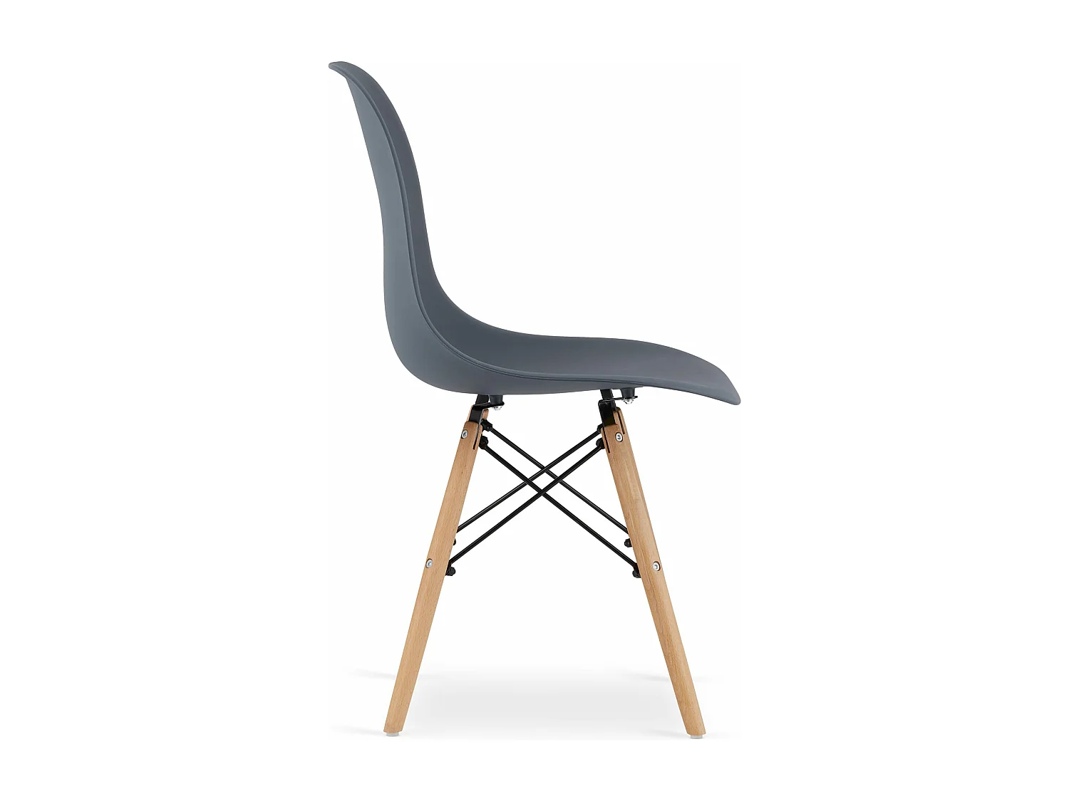 Chaise OSAKA ardoise foncée / pieds naturels x 1