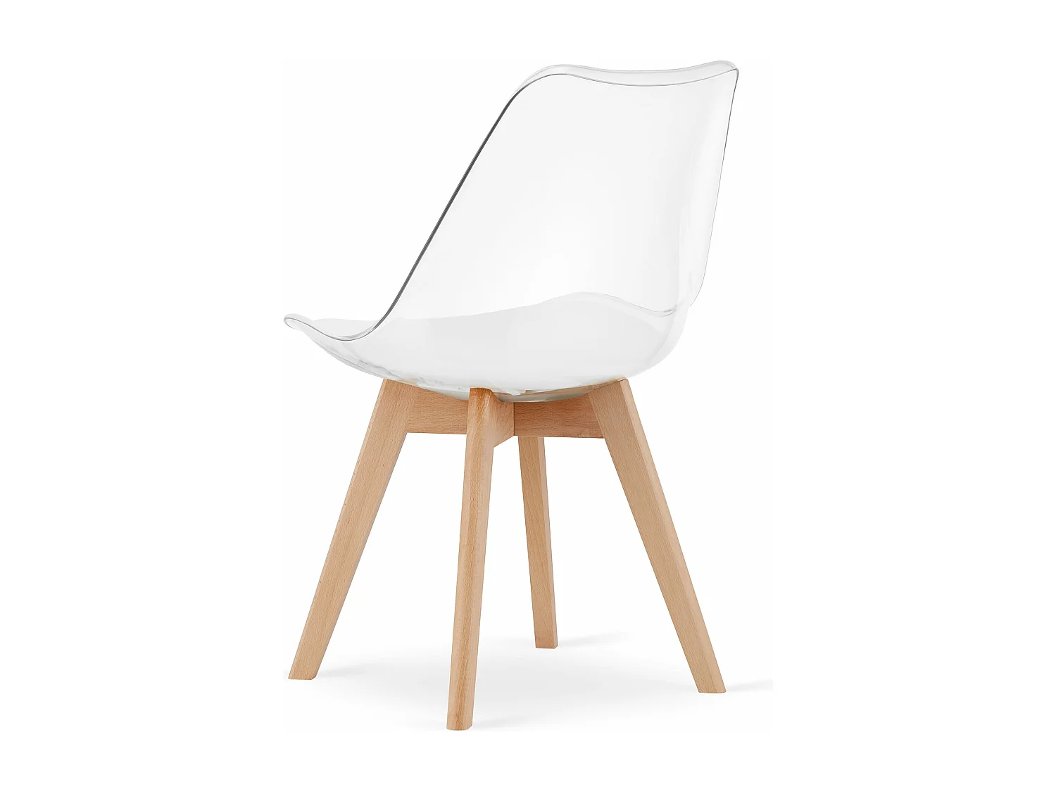 MARK Stuhl - transparente / naturfarbene Beine x 1