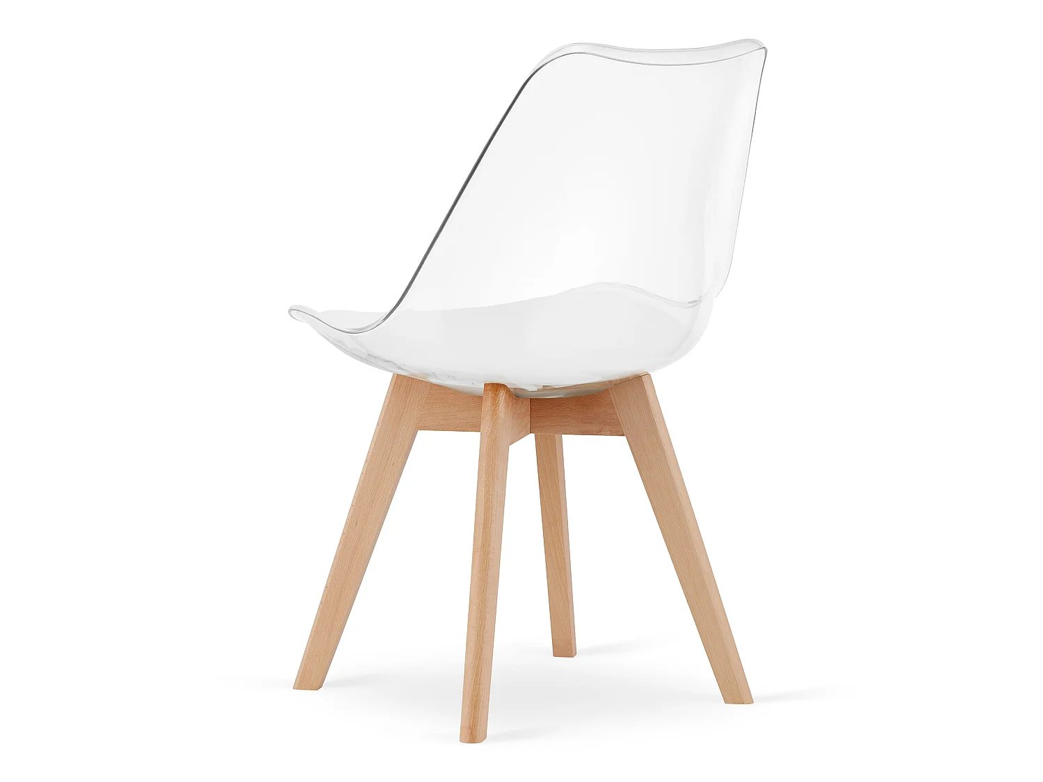 MARK stoel - transparant / naturel poten x 1