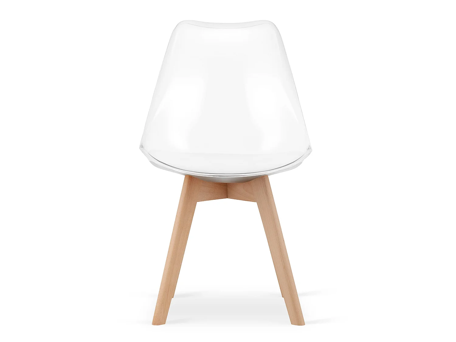 MARK stoel - transparant / naturel poten x 1