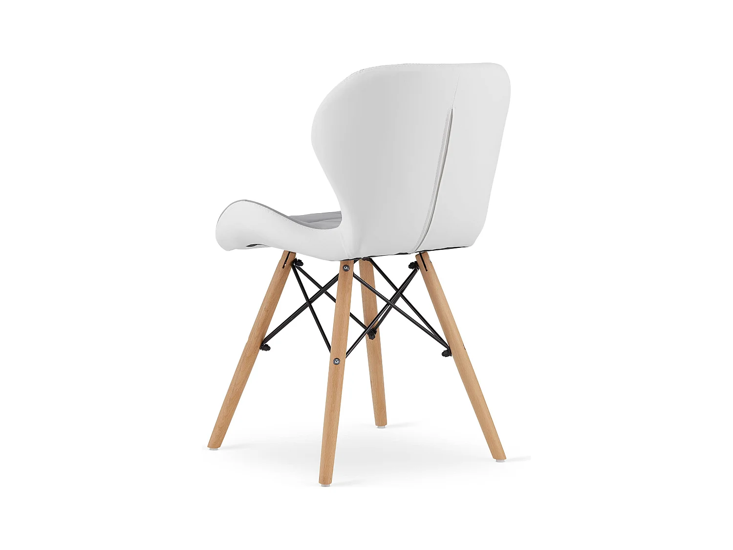 Krzesło LAGO ekoskóra - szaro-białe x 1