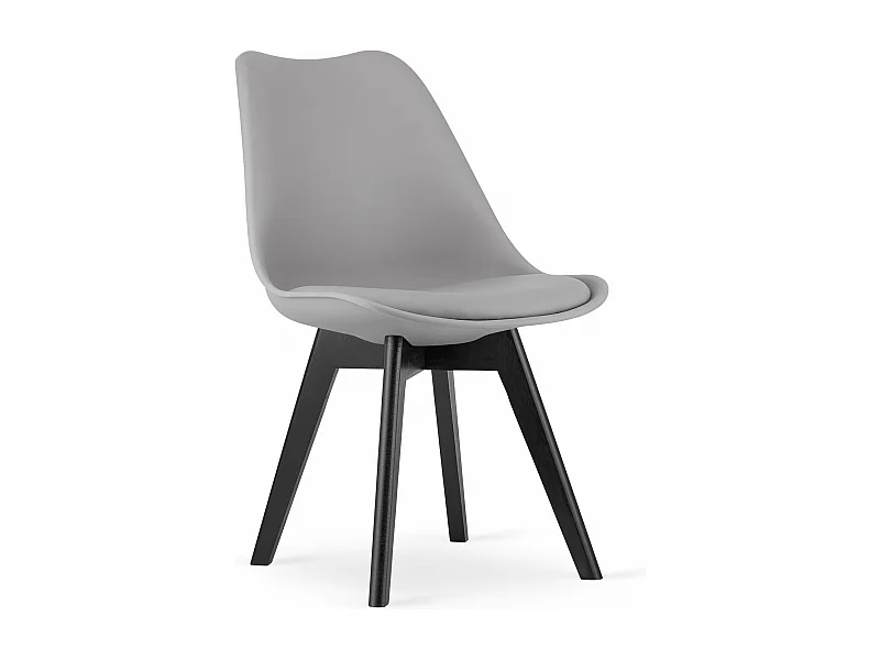 Cadeira MARK - cinzento / pernas pretas x 1