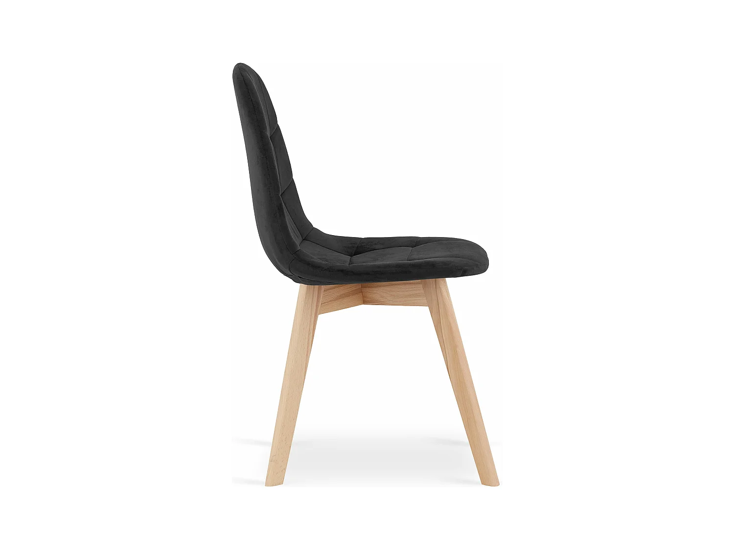Chaise BORA - velours noir x 1