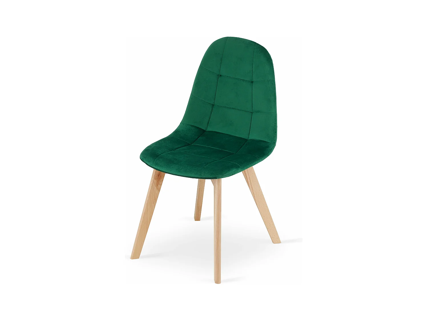 Chaise BORA - velours vert foncé x 1