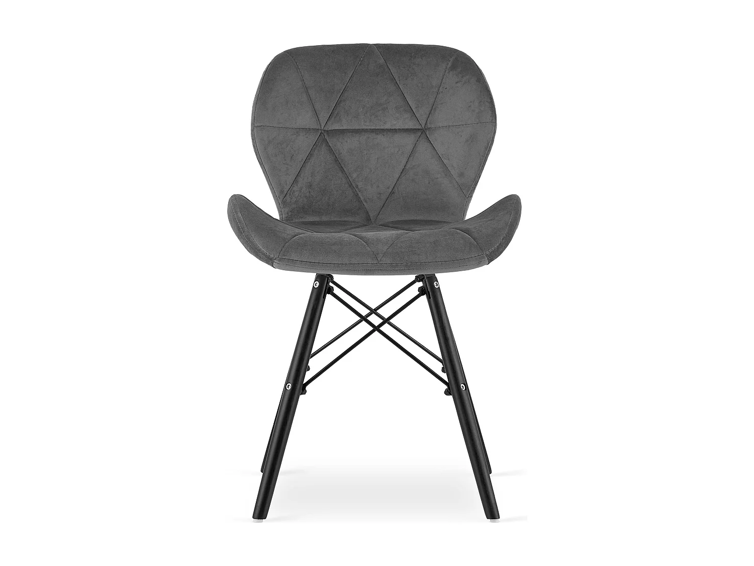 LAGO-Sessel aus Samt - Füße grau/schwarz x 1