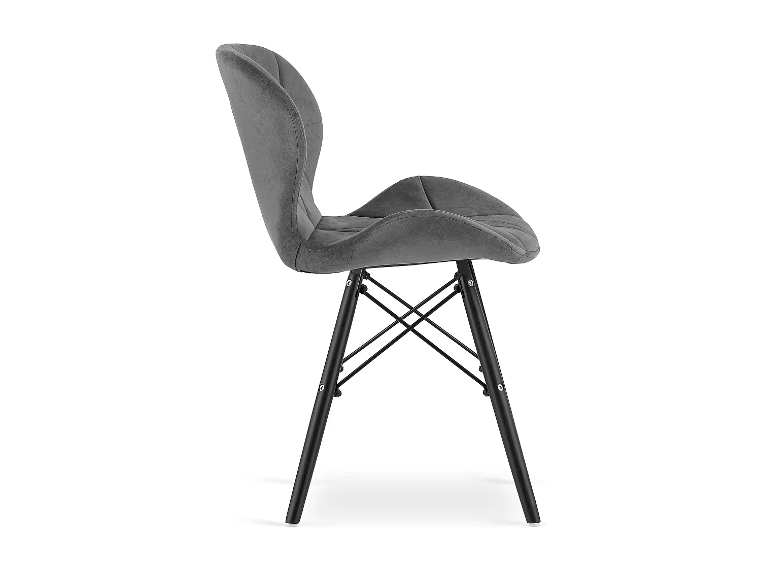 LAGO-Sessel aus Samt - Füße grau/schwarz x 1