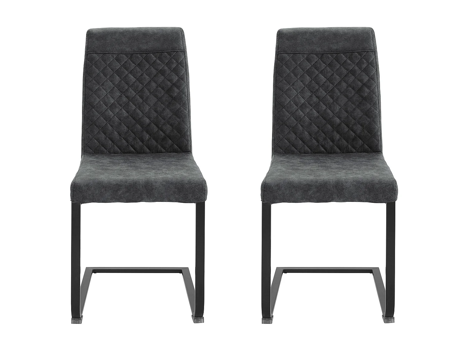 Willy | Chaise en anthracite, paquet de 2