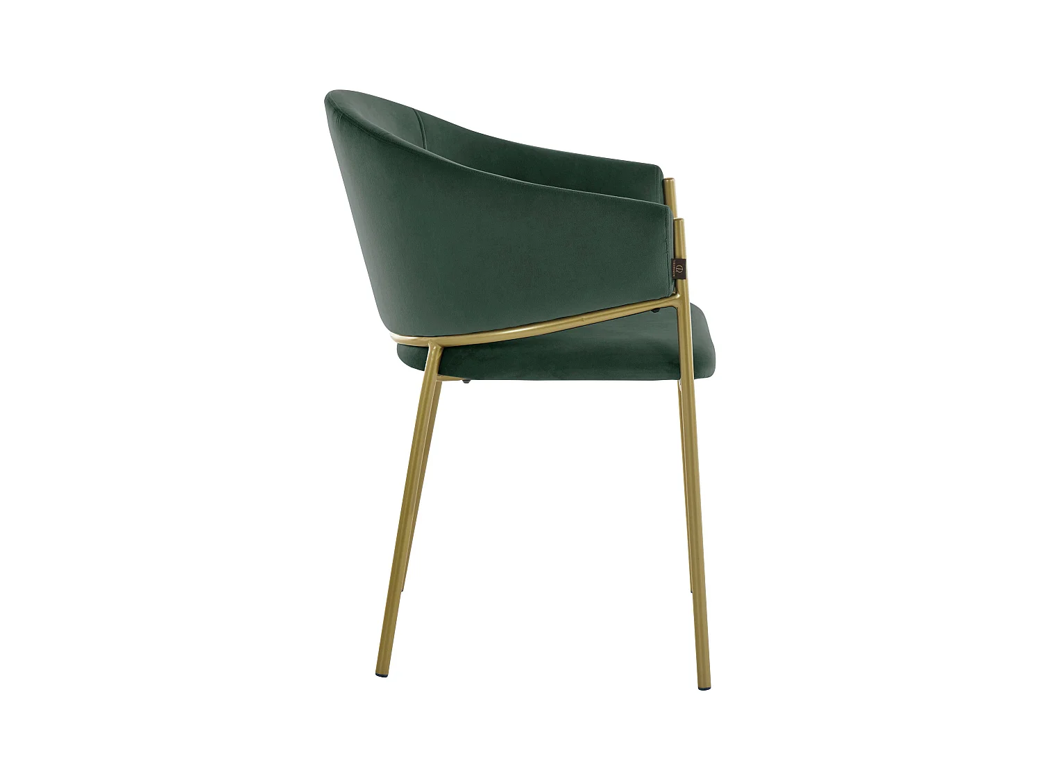 Natalie | Sedia da pranzo in velluto verde scuro, confezione da 2 pz.