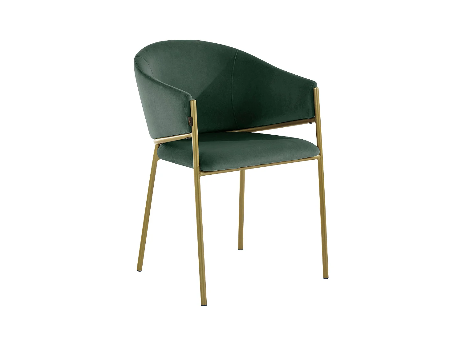 Natalie | Sedia da pranzo in velluto verde scuro, confezione da 2 pz.