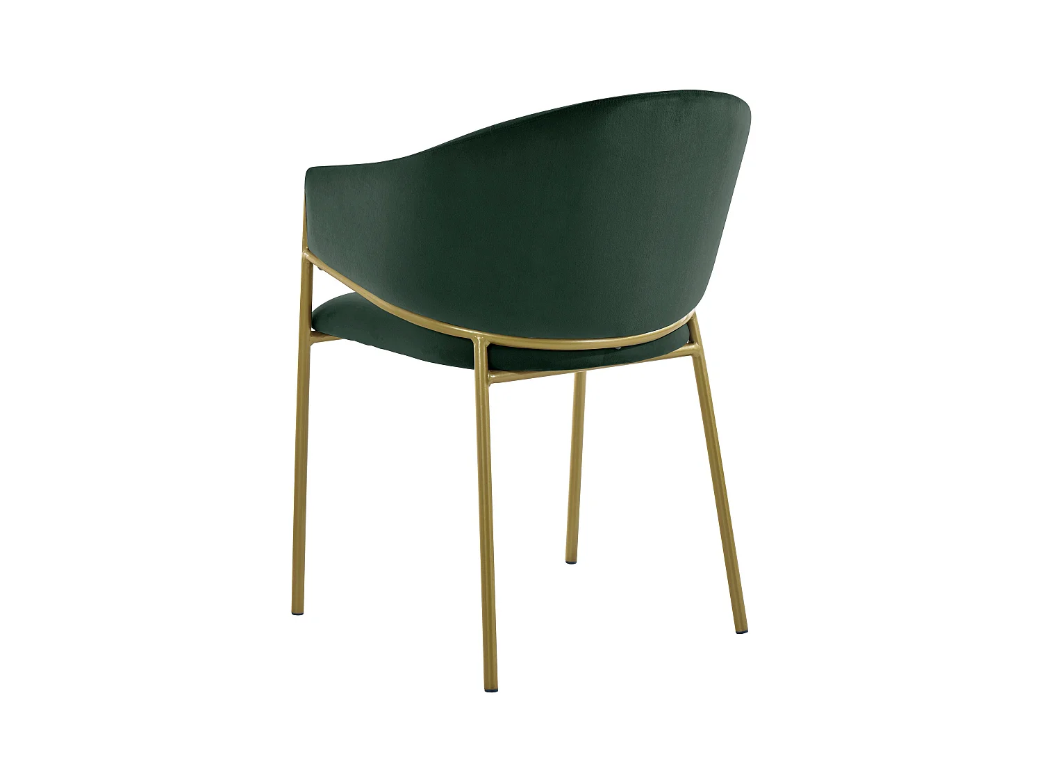 Natalie | Sedia da pranzo in velluto verde scuro, confezione da 2 pz.