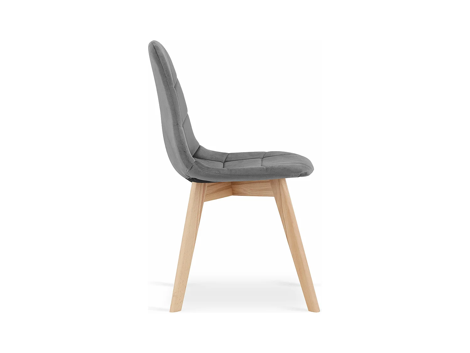 Stuhl BORA - Samt Dunkelgrau x 1